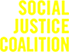 Social Justice Coalition logo in yellow.